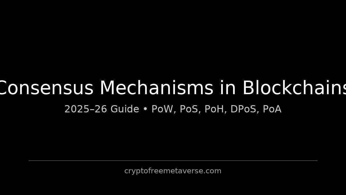 Consensus Mechanisms In Blockchains